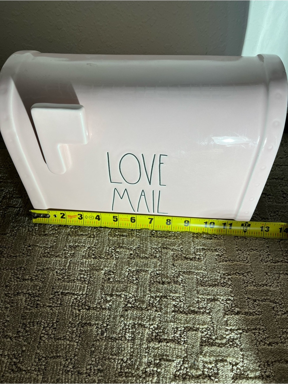 Rae Dunn Pink 'LOVE MAIL' Ceramic Accent Mail Box - Picture 6 of 10